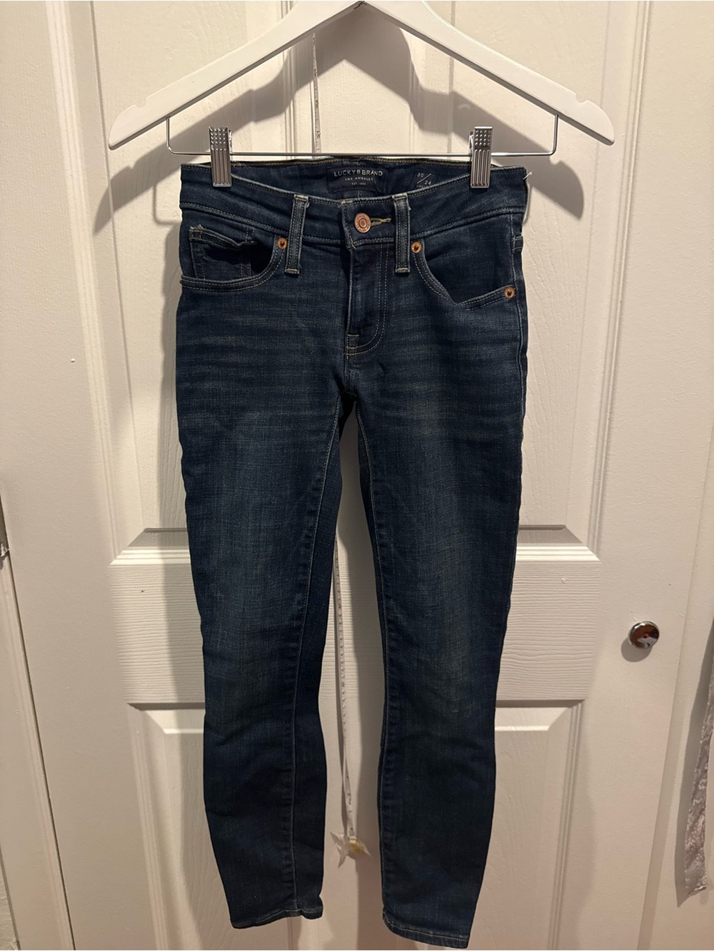Lucky Brand  super low rise Dark Blue Skinny Jeans